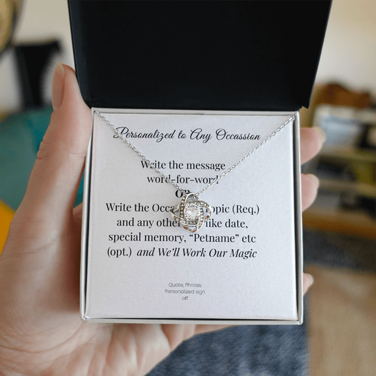 The Eternal Connection -Love Knot Personalized Necklace