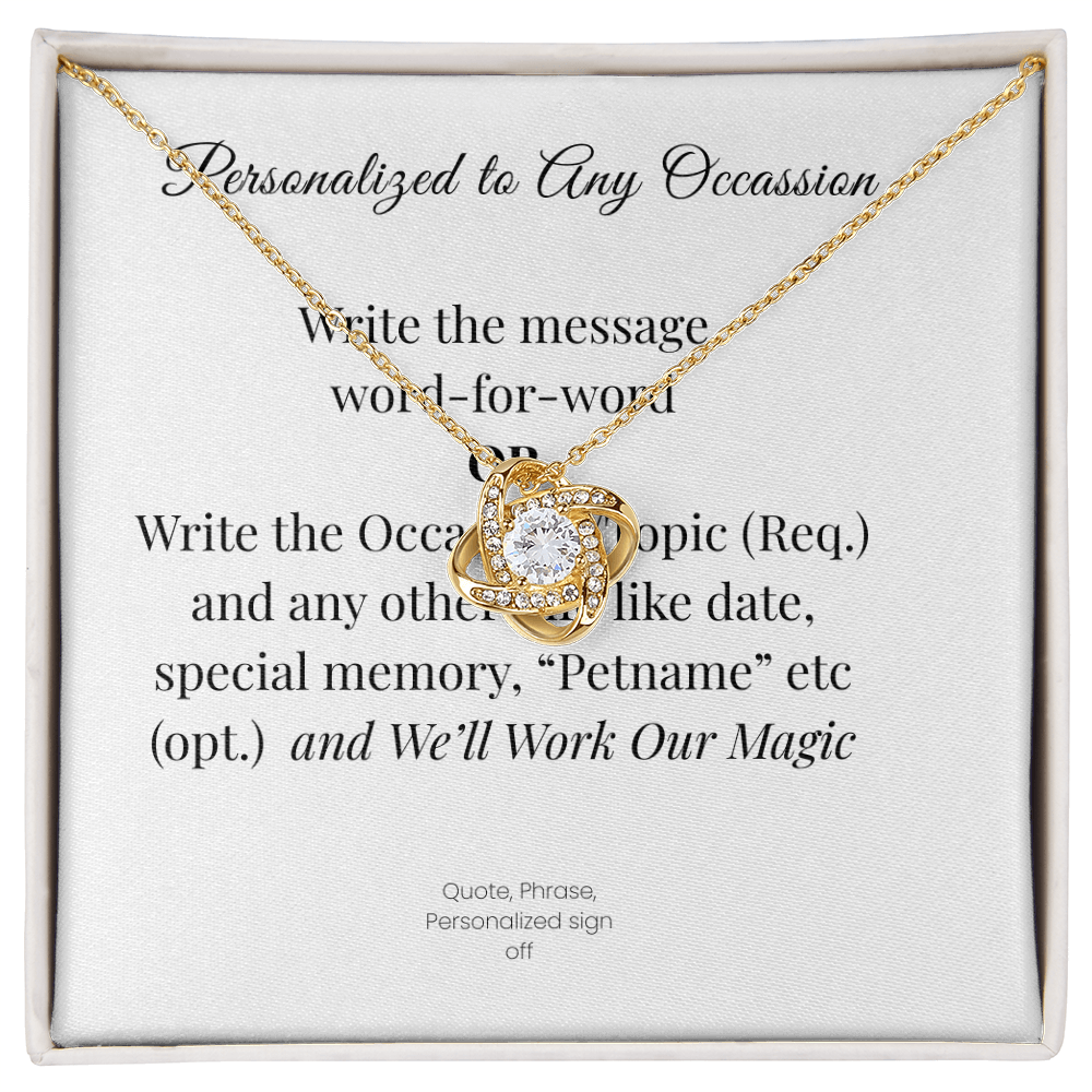 The Eternal Connection -Love Knot Personalized Necklace