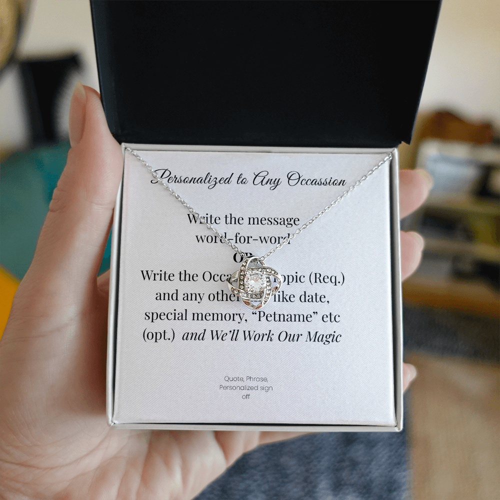 The Eternal Connection -Love Knot Personalized Necklace