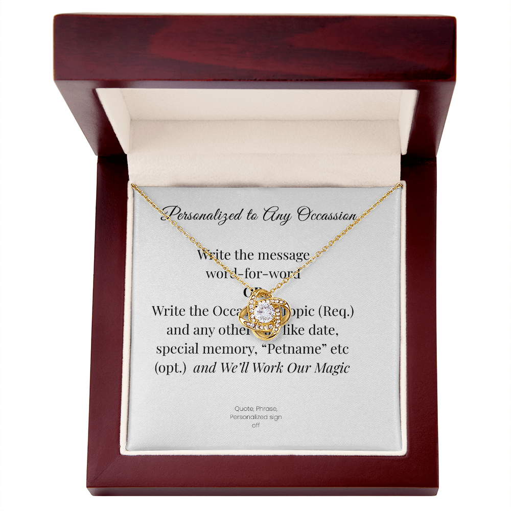 The Eternal Connection -Love Knot Personalized Necklace