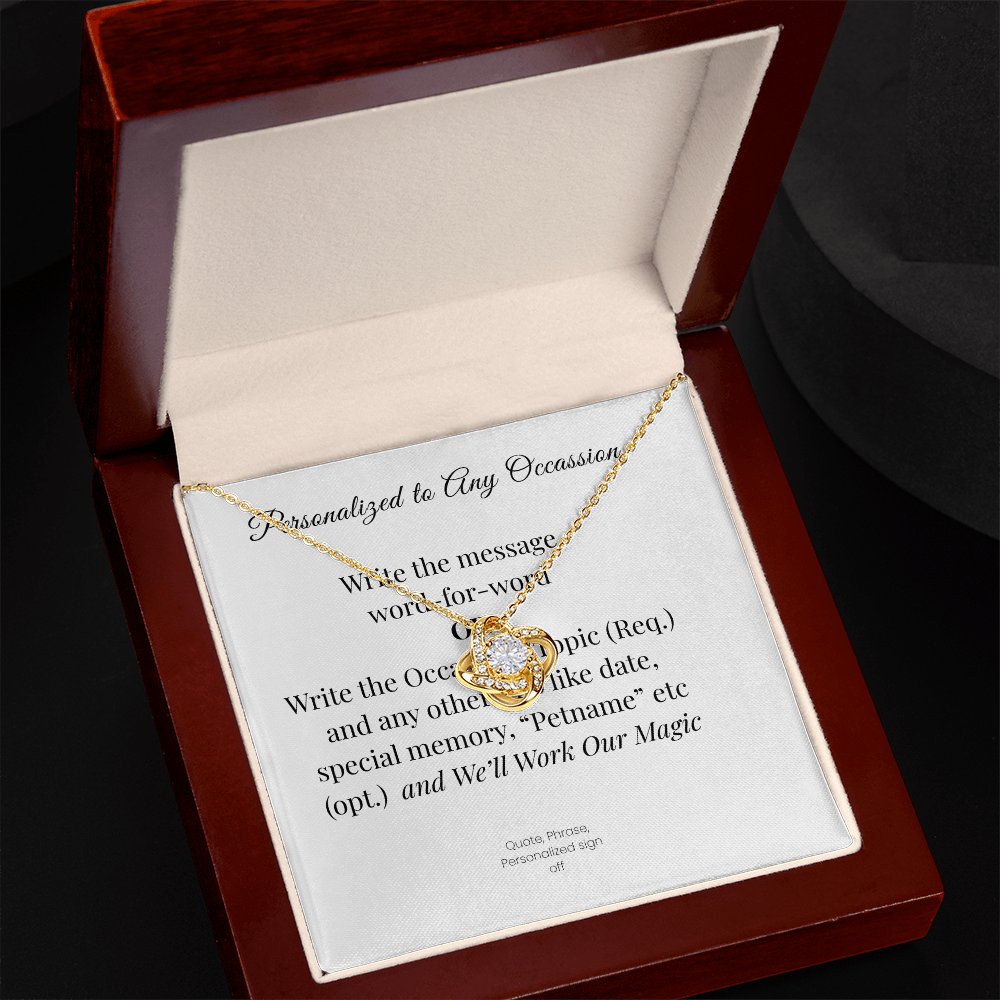The Eternal Connection -Love Knot Personalized Necklace